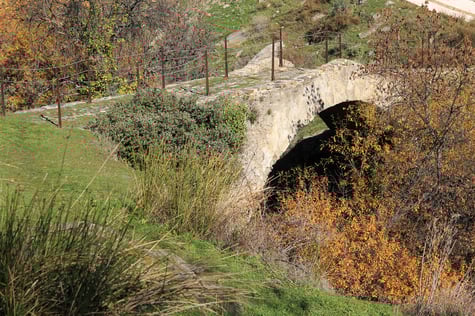 The Roman bridge in Mecina Bombarón