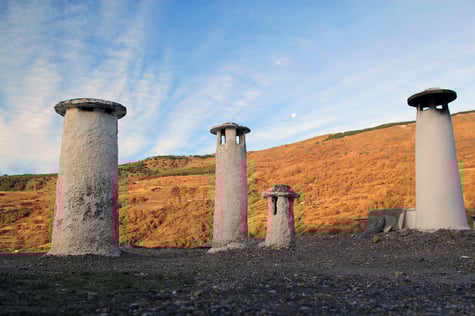 The typical chimneys of the Alpujarra (Capileira)