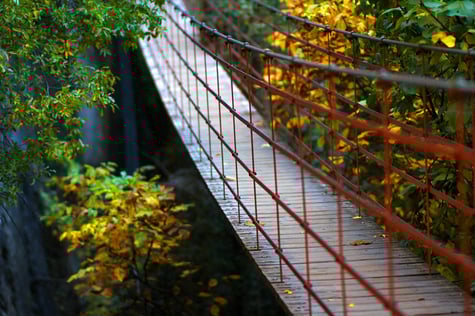 A walking bridge in Los Cahorros