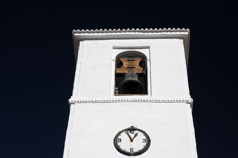 A detail of the church of Mecina Bombarón