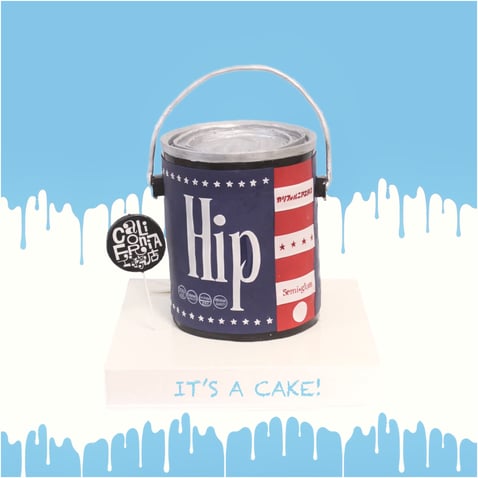 Paint can cake🎨 ・ #ペイント缶 #ペイント缶ケーキ #3dケーキ #hip #塗料 #カラー #コラボ缶 #イベントケーキ #イベント#色#ライフスタイル #ペイント #paintcan #paint #paintcancake #sculptedcake #3dcake #エムケーキ #japanbased