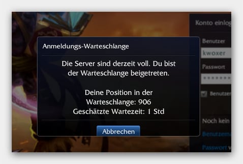 server full voll league of legends lol