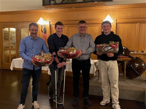 Von Links nach Rechts: Jan Wirth, Manuel Sutter, Franz Manser und Adrian Koster