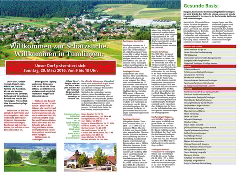 Schatzsuche in Waldachtal-Tumlingen. Der Aktionsprospekt.