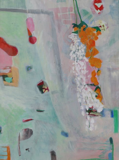 der geheime Raum................                              Mischtechnik 80x60cm                      