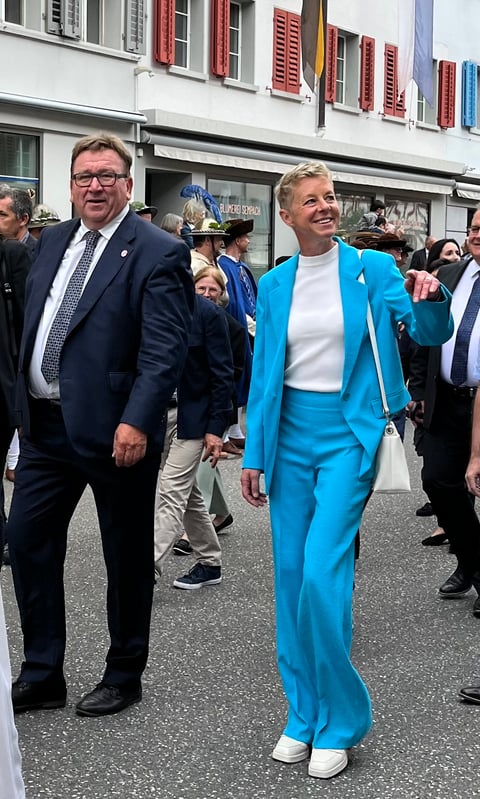 Stadtpräsident Jürg Aebi und Bauvorsteherin Mary Sidler