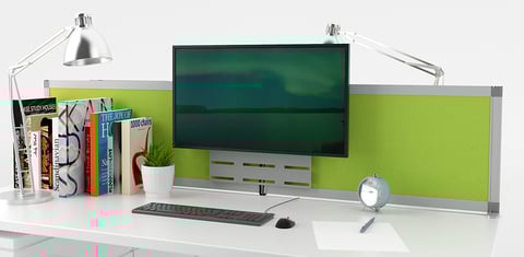 Tisch-Trennwand und Monitor