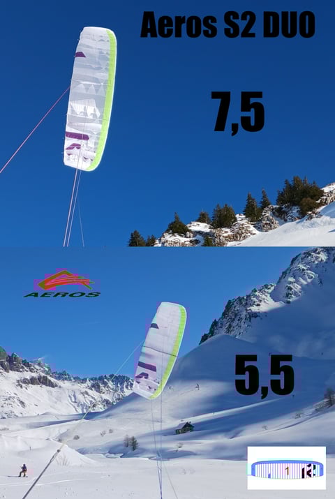 aeros S2 DUO ...2 surfaces d'ailes sur une seule voile