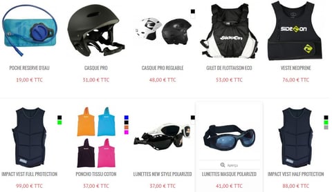 casques, gilets, impact vest de kitesurf