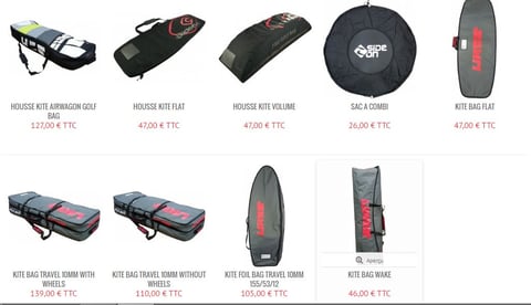 Housses de kitesurf et kitefoil