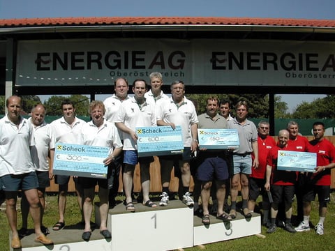 v.l. Union Seiwald Peuerbach, BSG Land OÖ, ESV Eudora Wels, SV Garsten