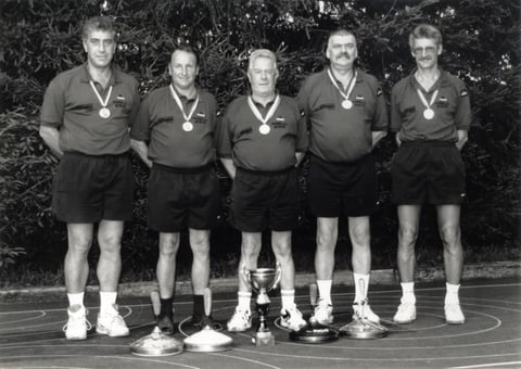 v.l. Siller Herbert, Pracherstorfer Karl jun., Stadler Karl, Lestina Dieter und Moser Alfred