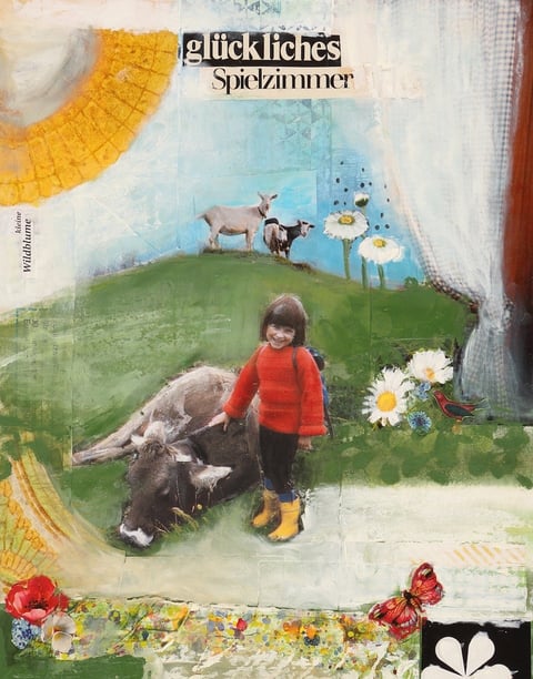 Collagenmalerei Christine Hohenstein