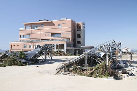 東日本大震災で被害を受けた「鳥の海温泉」