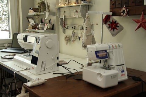 Atelier Madame Marie, Schönes aus Stoff, Patchwork, Nähmaschinen, Elna, Servicetag, Overlock