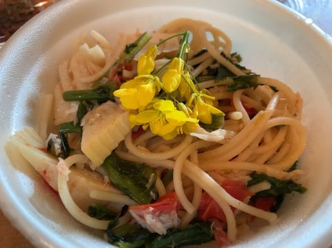 季節野菜のペペロンチーノ