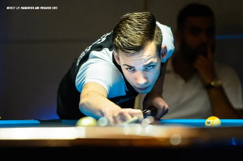 Joshua Filler won 2017 China Open Men's Div.　©2017 J.P. Parmentier and Predator Cues