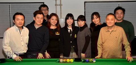 チャレンジマッチの途中にて。左2が羅立文、右2が長矢プロ