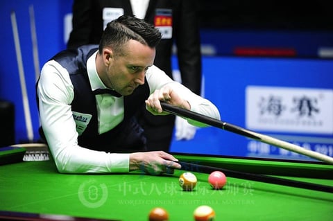 前々回、前回優勝。今回3位のG・ポッツ（イングランド）Chinese 8-Ball Masters © Sun Xiaoguang