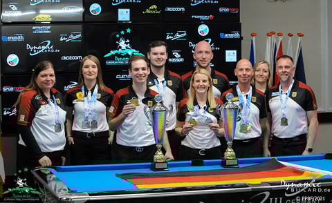 10個のメダルを獲得したドイツ選手団　©EPBF 2021