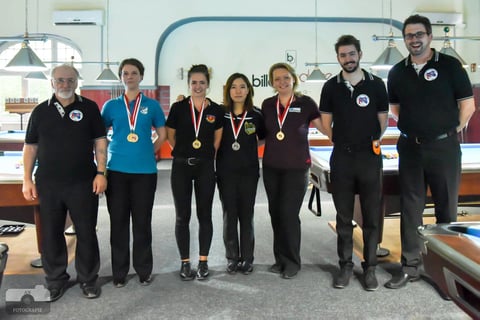 深尾典子さん（中央）が地域リーグに参加した時の写真