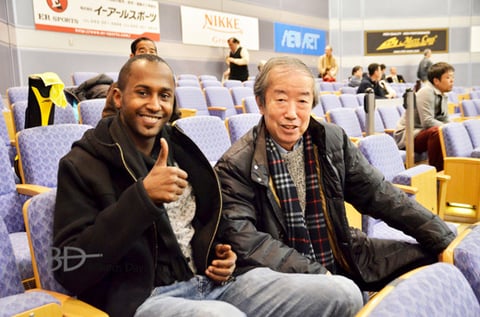 藤間一男氏(右) 昨年の全日本選手権にて