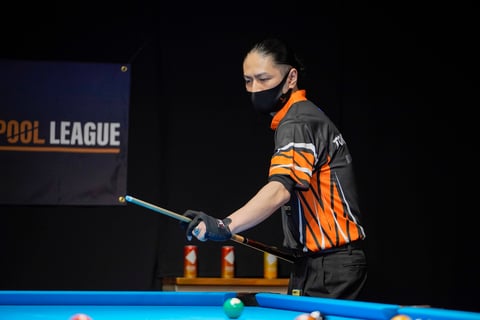 東京HOTSの東條紘典　©2021 JAPAN POOL LEAGUE