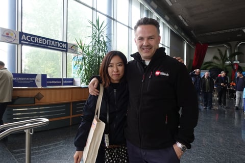 ヨーロッパ選手権にて。深尾さんとハイコー