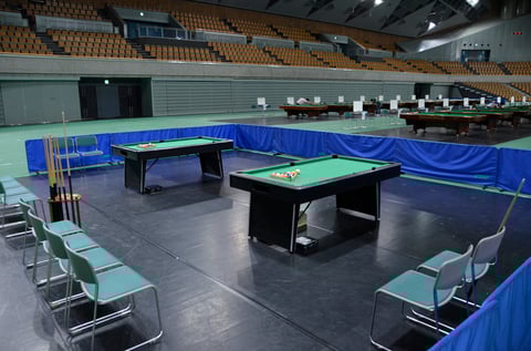 『都道府県対抗』会場の和歌山ビッグホエールに設けられた体験スペース(2013年撮影)