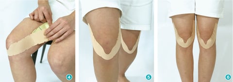 膝のテーピングの貼り方