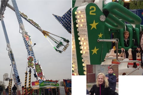 Alle mit Spaß auf der Kirmes unterwegs
