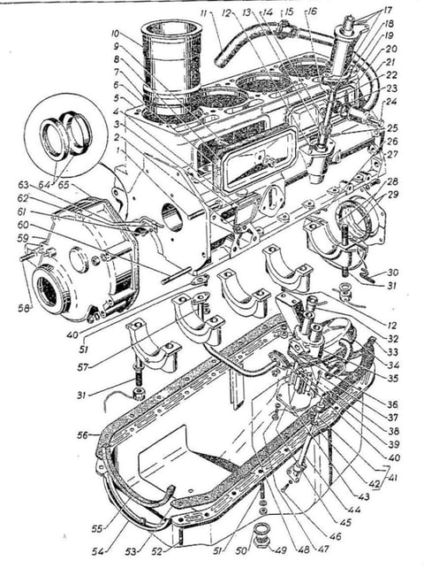 Zylinderblock (Bild Nr.003 aus Ersatzteilkatalog)