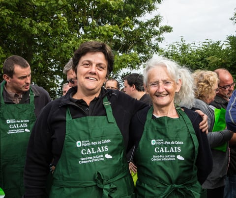 Les jardiniers locaux des jardins ouvriers  de la « Porte de Lille » par Denis Paillard