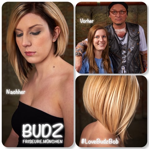 Veränderung gewünscht! Eine Haartransformation zu einem blonden Bob bei Budz Friseure in München Schwabing