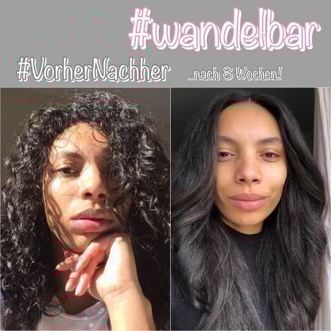 Wandelbar - eine Haarglättung, die die Haarstruktur repariert und leicht zu stylende Haare erzeugt bei Budz Friseure in München Schwabing