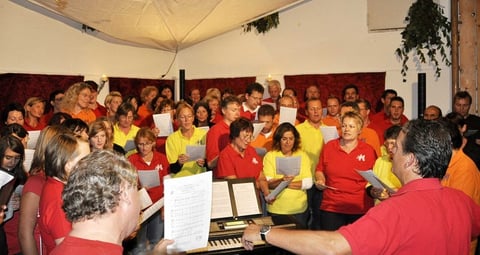 Gemeinsamer Auftritt aller vier Chöre.