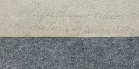 Konservierend Einrahmen lassen / Vollflächige Fixierung mit Shofu und Japanpapier / Reversible & alterungsbeständige Fixierung mit Feinpapier.  