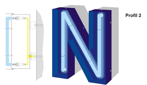 Einzelbuchstabe im Profil 2