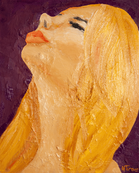 Inanna, oil on canvas, 16 by 13 by 1 1/8 in.