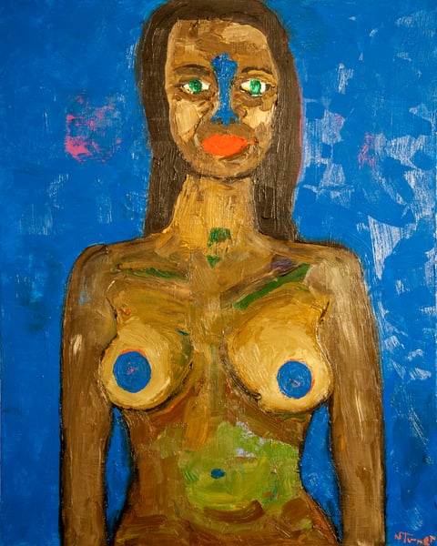 Asherah, oil on canvas, 32 by 25 1/2 in.