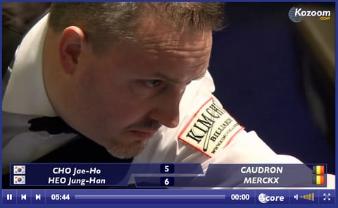 ベルギーのF・クードロン　※Kozoomの視聴画面キャプチャー（以下同）