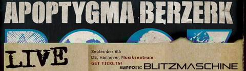 BLITZMASCHINE Support von Apoptygma Berzerk