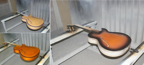 Nachdem der Orangton lackiert wurde, konnt das Burst gemacht werden.