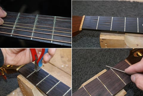 Eine Neubundierung mit Griffbrettüberarbeitung ist auch noch fällig.