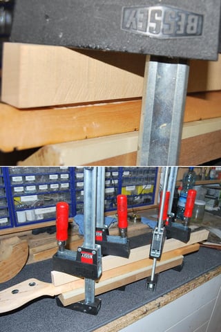 Einleimen des Skunkstripe.