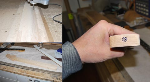 Jetzt kann das 7,25" Profil auf den noch grob formatierten Rohling aufgebracht werden.