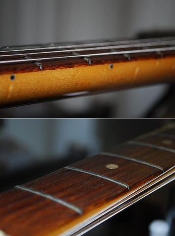 Gut zu sehen das kaum noch Material auf den Bundstäben ist.