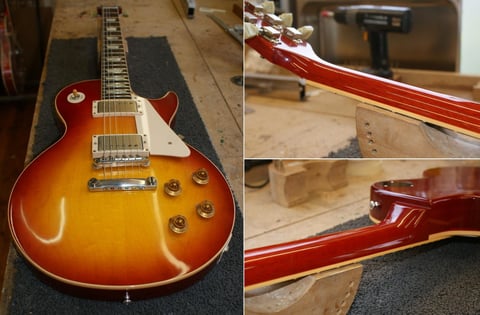 Ausgangssituation. Das Halsprofil war sehr dick und rund.