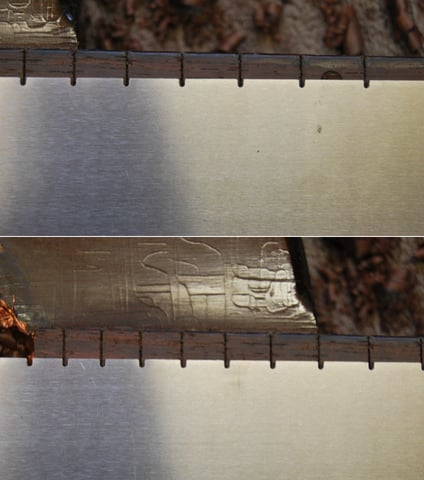 Nach dem entfernen der Bundstäbe noch einmal ein Eindruck der Situation.