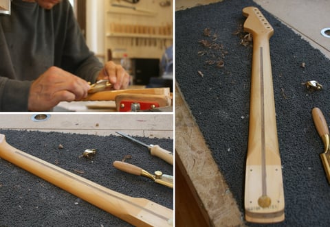 Nach dem verleimen wird alles eben gemacht ...